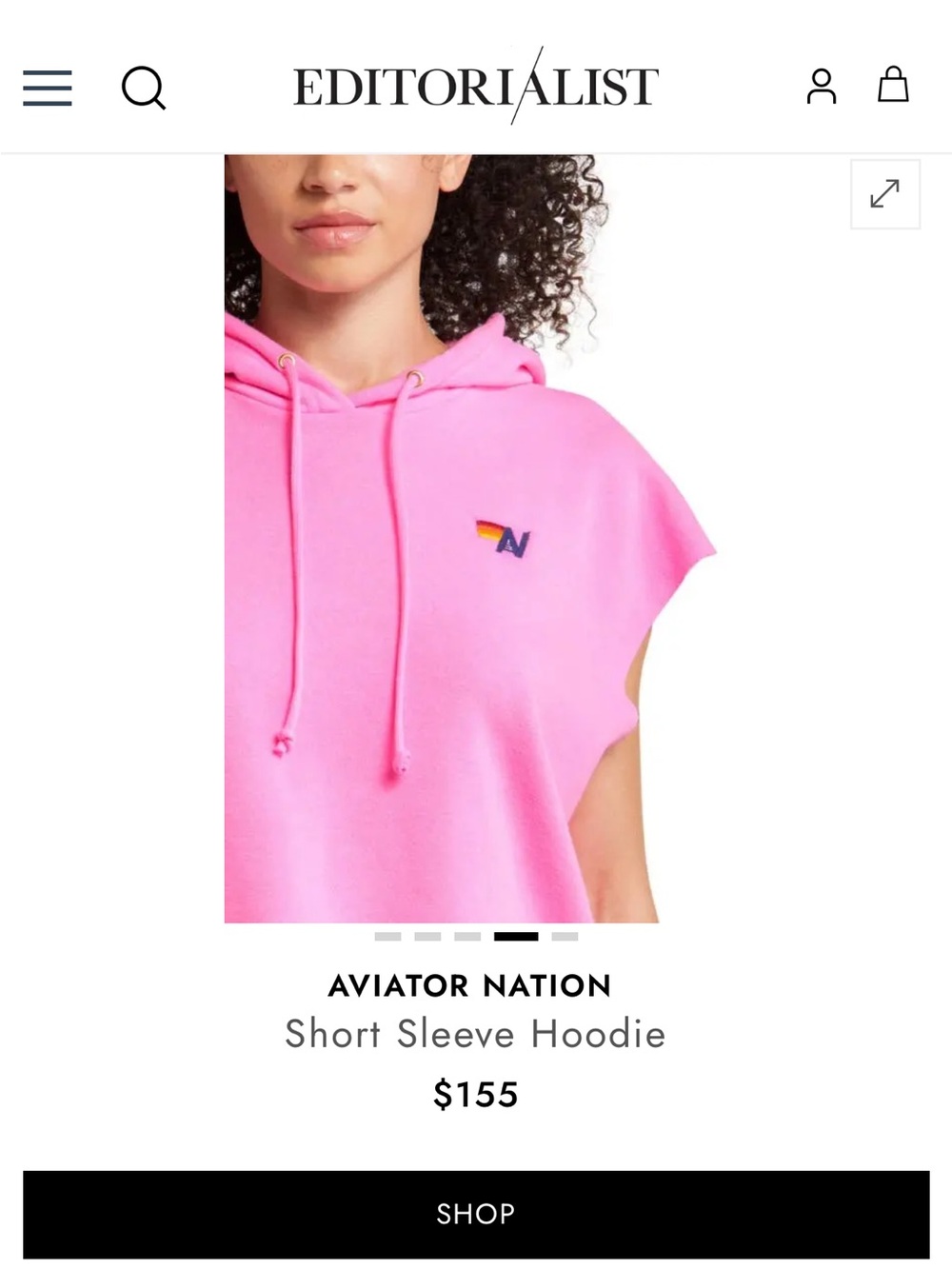 Aviator Nation Neon Pink Short Sleeve Hoodie Set
